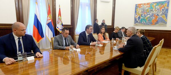 Sastanak Aleksandra Vučića i Aleksandra Bocana-Harčenka - Sputnik Srbija