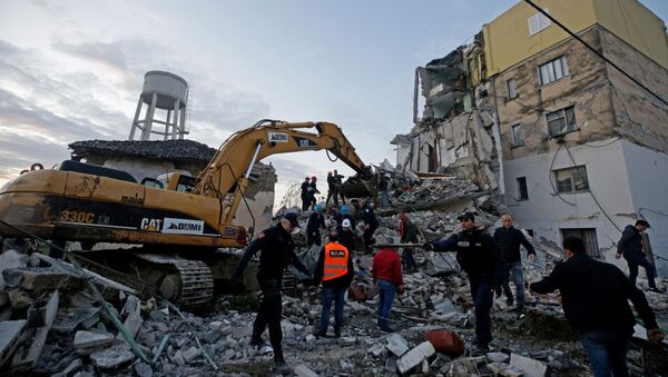Ruševine posle zemljotresa u Albaniji, u mestu Tumane - Sputnik Srbija