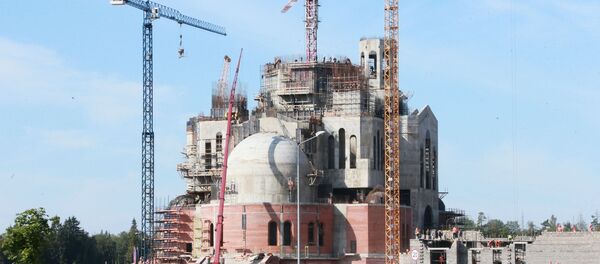 Изградња храма Оружаних снага Русије - Sputnik Србија