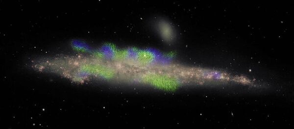 Kompozitna slika spiralne galaksije NGC 4631 Kompozitna slika spiralne galaksije NGC 4631 - Sputnik Srbija