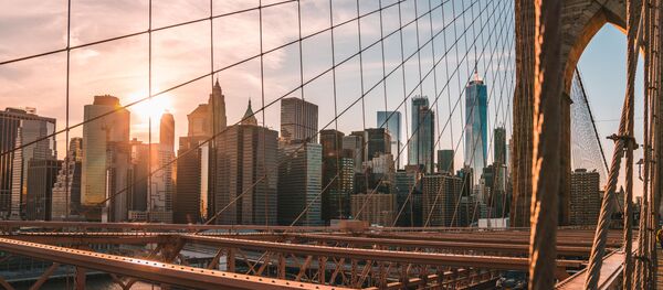 A view from the Brooklyn Bridge on New York A view from the Brooklyn Bridge on New York - Sputnik Србија