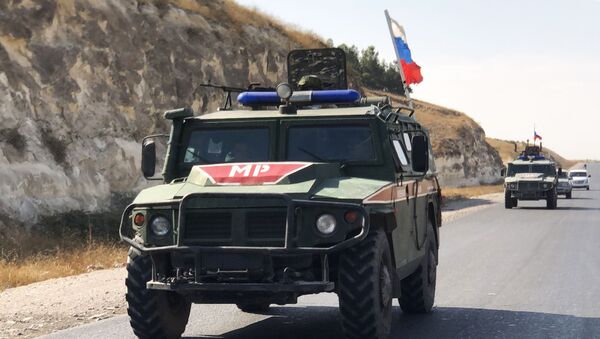Oklopna vozila vojne policije Rusije u Siriji - Sputnik Srbija