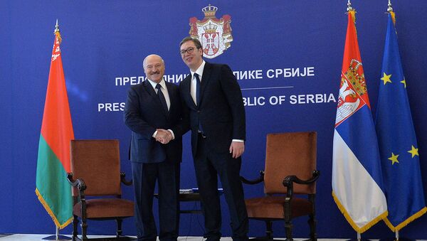 Aleksandar Lukašenko i Aleksandar Vučić - Sputnik Srbija