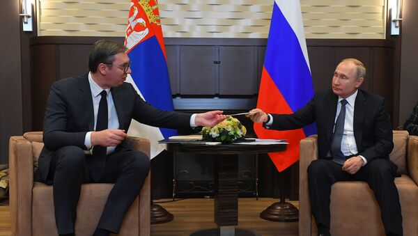 Susret Aleksandra Vučića i Vladimira Putina u Sočiju - Sputnik Srbija