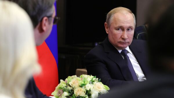 Vladimir Putin i Aleksandar Vučić u Sočiju - Sputnik Srbija