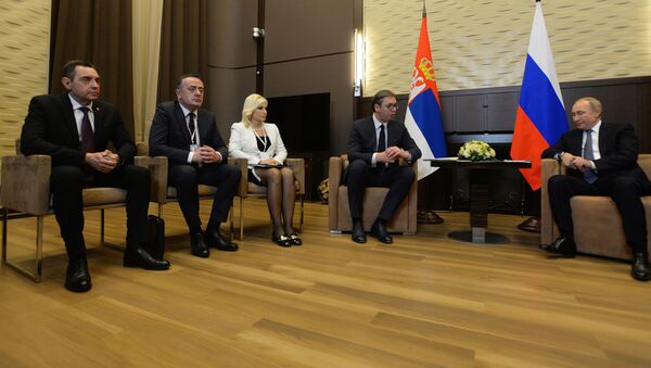 У српској делегацији су министри Александар  Вулин, Александар Антић и Зорана Михајловић - Sputnik Србија