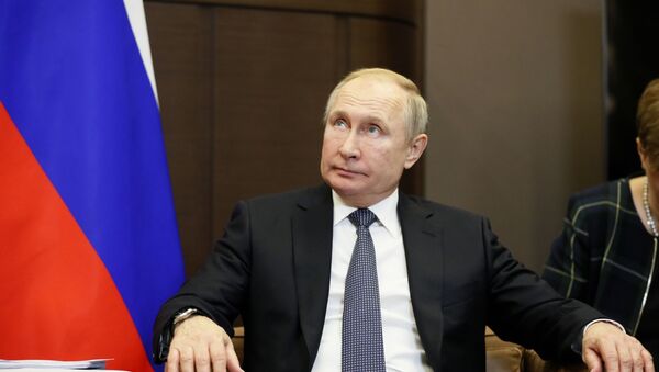 Predsednik Rusije Vladimir Putin na sastanku sa predsednikom Srbije Aleksandrom Vučićem u Sočiju - Sputnik Srbija