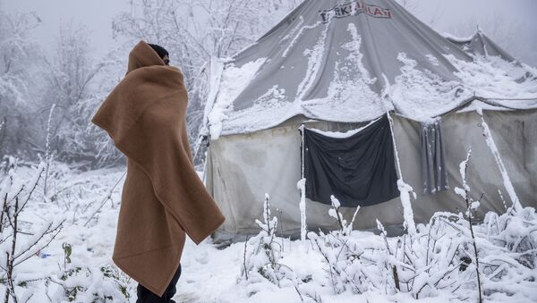 Migranti u kampu Vučjak - Sputnik Srbija