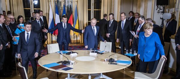 Lideri normandijske četvorke na samitu u Jelisejskoj palati - Sputnik Srbija