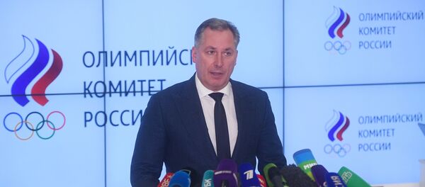 Predsednik Olimpijskog komiteta Rusije Stanislav Pozdnjakov govori na konferenciji za medije u Moskvi - Sputnik Srbija