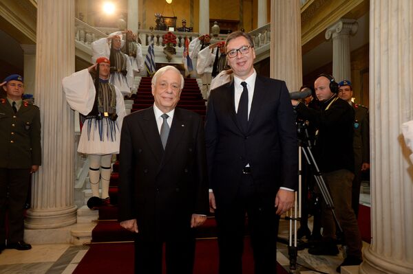Odlični odnosi Grčke i Srbije: Vučiću Zlatna medalja za zasluge Grada Atine /foto/ Odlični odnosi Grčke i Srbije: Vučiću Zlatna medalja za zasluge Grada Atine /foto/ - Sputnik Srbija