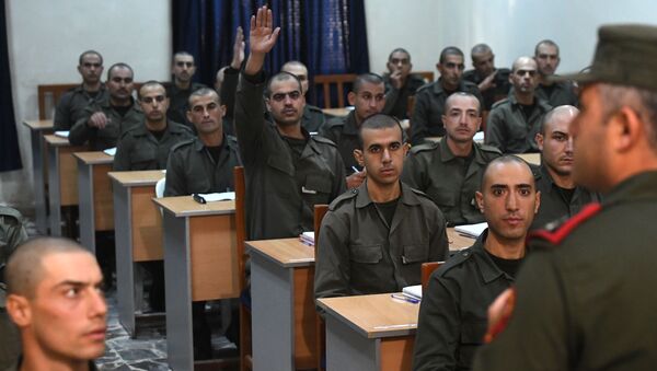 Курсанты полицейской академии в Дамаске на занятиях - Sputnik Србија