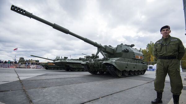 Samohodno artiljerijsko oruđe 2S35 na bazi T-90 Koalicija SV - Sputnik Srbija