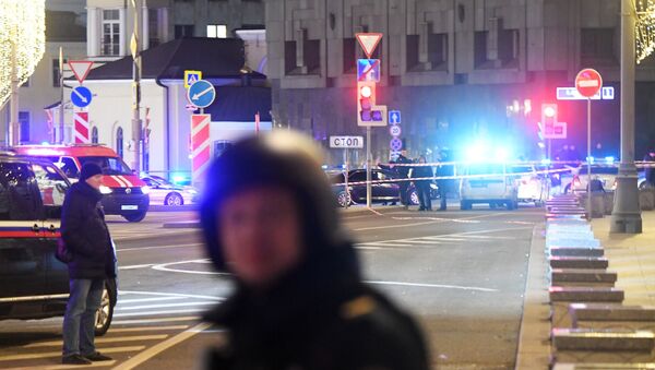 Полиција у близини зграде Федералне службе безбедности Русије (ФСБ) након пуцњаве у Москви - Sputnik Србија