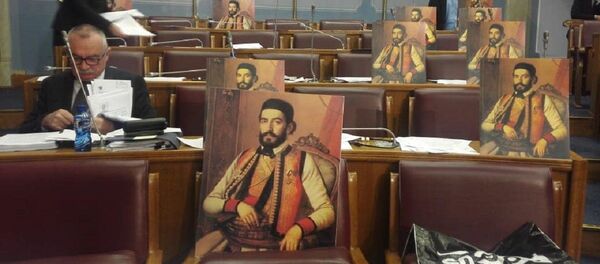 Његош у Скупштини Црне Горе Његош у Скупштини Црне Горе - Sputnik Србија