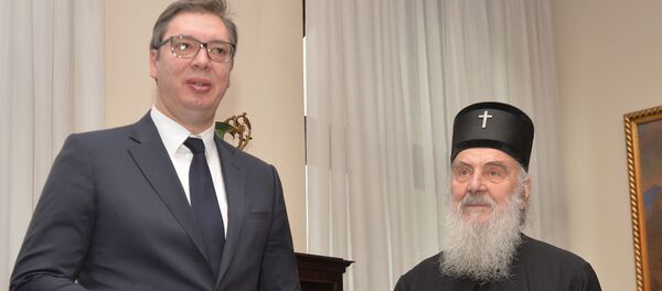 Aleksandar Vučić i patrijar Irinej - Sputnik Srbija