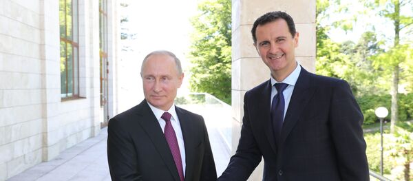 Predsednik Rusije Vladimir Putin i predsednik Sirije Bašar Asad - Sputnik Srbija