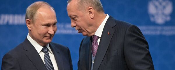 Владимир Путин и Реџеп Тајип Ердоган - Sputnik Србија