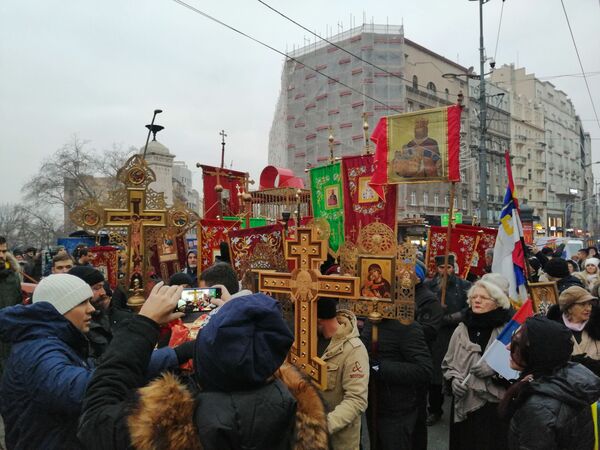Време је Божје правде: Београд брани српске светиње у Црној Гори /видео, фото/ Време је Божје правде: Београд брани српске светиње у Црној Гори /видео, фото/ - Sputnik Србија