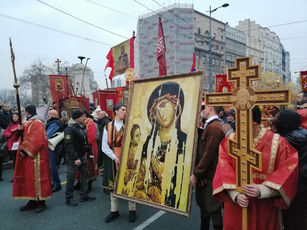 Време је Божје правде: Београд брани српске светиње у Црној Гори /видео, фото/ Време је Божје правде: Београд брани српске светиње у Црној Гори /видео, фото/ - Sputnik Србија