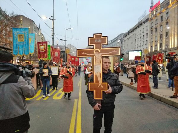 Време је Божје правде: Београд брани српске светиње у Црној Гори /видео, фото/ Време је Божје правде: Београд брани српске светиње у Црној Гори /видео, фото/ - Sputnik Србија