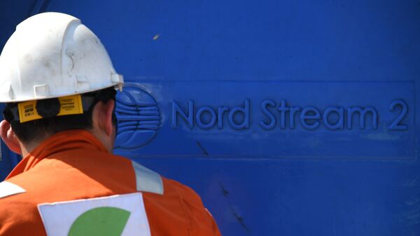 Radnik na izgradnji gasovoda Severni tok 2 u Lenjingradskoj oblasti - Sputnik Srbija