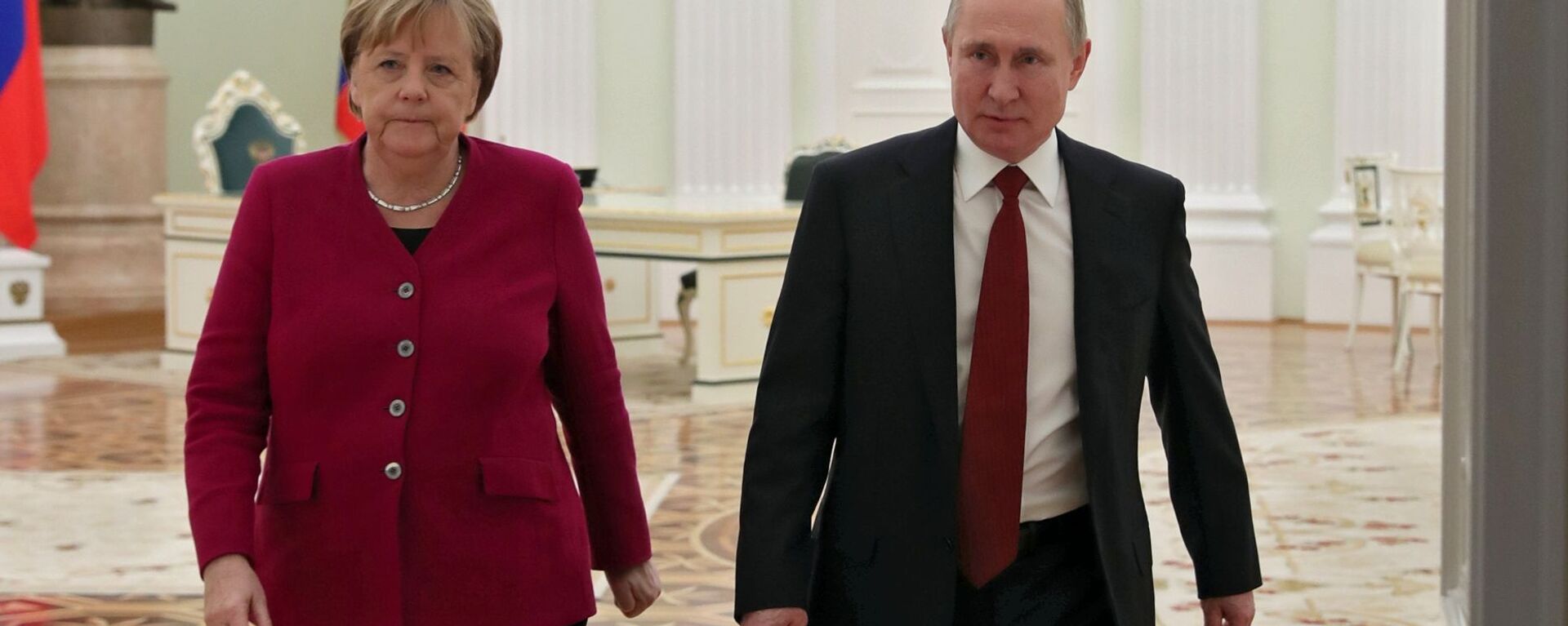 Руски председник Владимир Путин и немачка канцеларка Ангела Меркел - Sputnik Србија, 1920, 24.11.2022