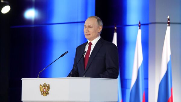 Obraćanje ruskog predsednika Vladimira Putina pred Federalnom skupštinom - Sputnik Srbija