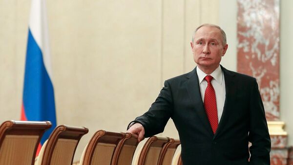 Predsednik Rusije Vladimir Putin pre sastanka sa članovima Vlade Rusije - Sputnik Srbija