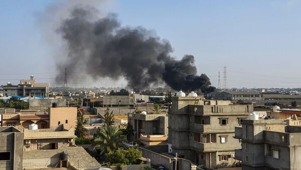 Posledice vazdušnog napada snaga Libijske nacionalne armije Halife Haftara na grad Tadžura južno od Tripolija - Sputnik Srbija