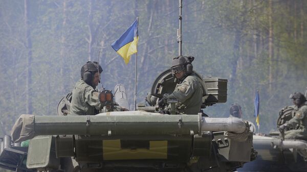 Ukrajinski tenkisti na vojnim vežbama američkih snaga u Evropi i nemačke armije - Sputnik Srbija