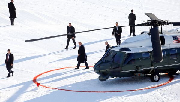 Trampov dolazak u Davos - Sputnik Srbija