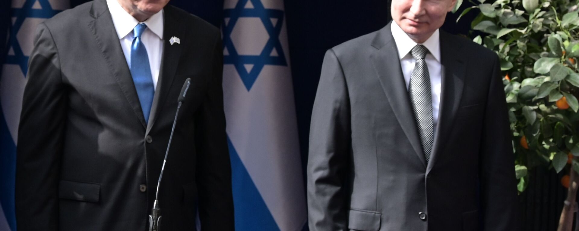 Predsednik Rusije Vladimir Putin i izraelski premijer Benjamin Netanijahu - Sputnik Srbija, 1920, 10.12.2023