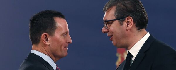 Ričard Grenel sa Aleksandrom Vučićem u Beogradu - Sputnik Srbija
