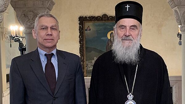 Српски патријарх Иринеј примио је Александра Боцан-Харченка - Sputnik Србија
