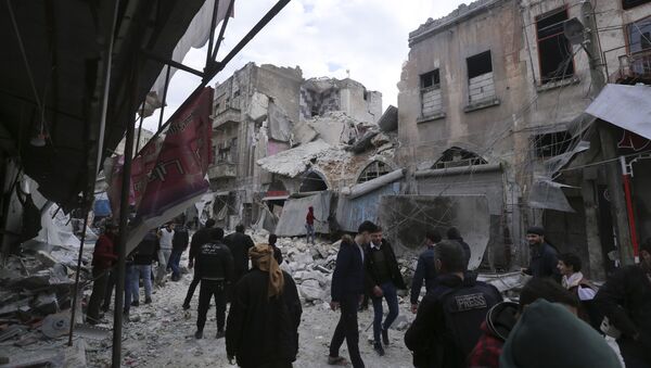 Uništene zgrade u sirijskoj provinciji Idlib - Sputnik Srbija