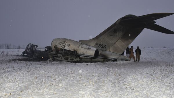 Američki vojni avion koji se srušio u avganistanskoj provinciji Gazni - Sputnik Srbija