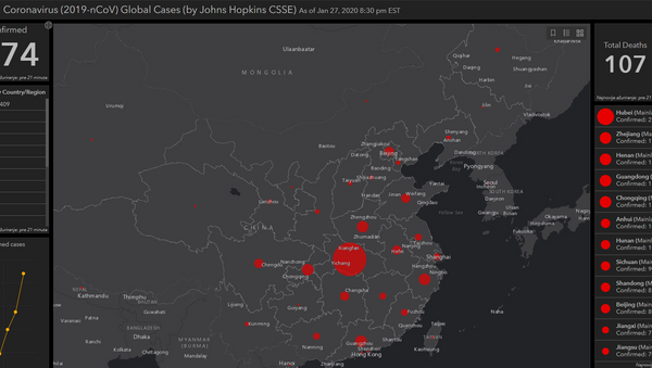 Интерактивна мапа ширења вируса - Sputnik Србија