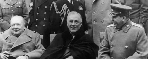 Konferencija na Jalti - Vinston Čerčil, Frenklin Ruzvlet i Josif Staljin - Sputnik Srbija