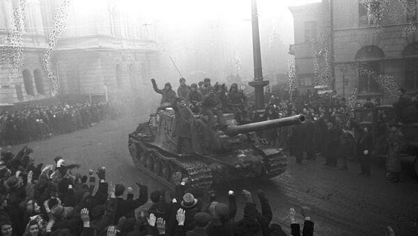 Трупе 1. Белоруског фронта ослобађају пољски град Лођ 19. јануара 1945. - Sputnik Србија