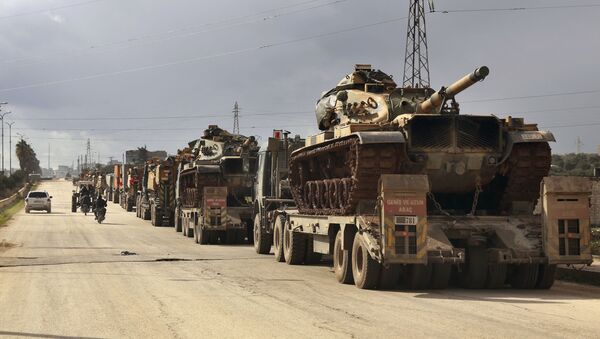 Turski vojni konvoj u sirijskoj provinciji Idlib - Sputnik Srbija