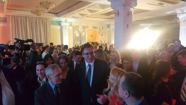 Predsednik Srbije Aleksandar Vučić na Sputnjikovom rođendanu - Sputnik Srbija