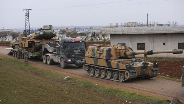 Турски војни конвој у близини Идлиба у Сирији - Sputnik Србија