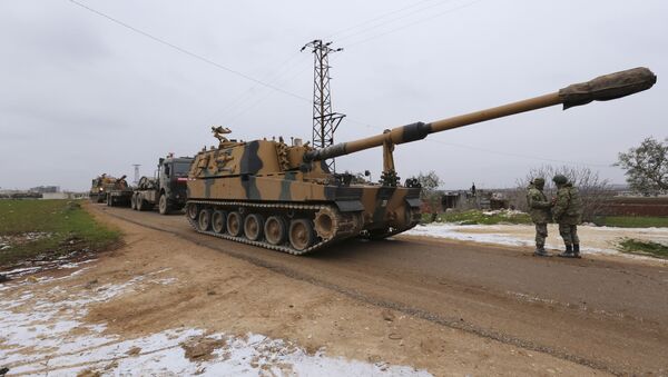 Konvoj turskih vojnih vozila u sirijskoj provinciji Idlib - Sputnik Srbija