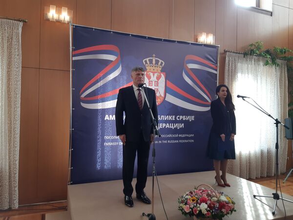 Дан државности обележен у амбасади Републике Србије у Москви /фото/ Дан државности обележен у амбасади Републике Србије у Москви /фото/ - Sputnik Србија