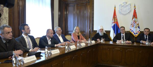 Sastanak predsednika Srbije Aleksandra Vučića sa Srbima iz regiona - Sputnik Srbija