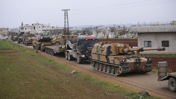 Конвој турских војних возила у сиријском Идлибу - Sputnik Србија