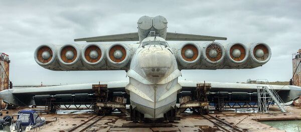 Raketni brod-ekranoplan u pristaništu u Dagestanu - Sputnik Srbija