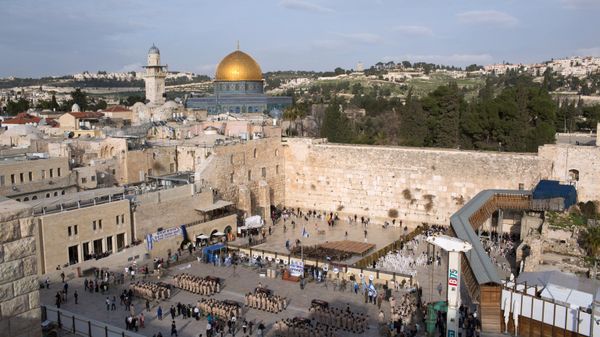 Zid plača i džamija Kubat el Sahra u Jerusalimu - Sputnik Srbija