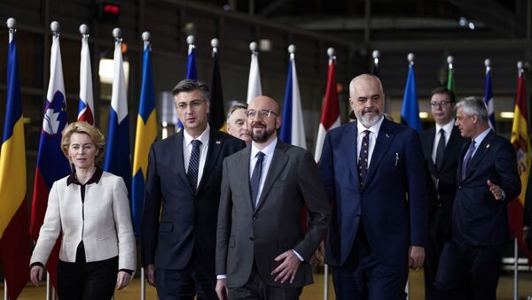 Zvaničnici EU sa liderima Zapadnog Balkana - Sputnik Srbija